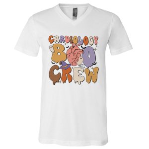 Cardiology Boo Crew Funny Halloween Spooky V-Neck T-Shirt