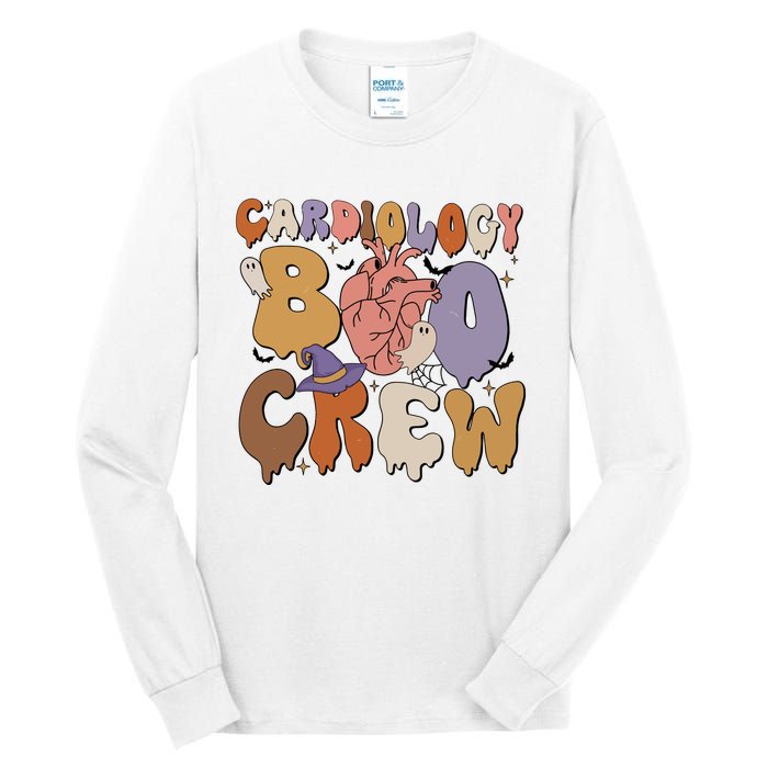 Cardiology Boo Crew Funny Halloween Spooky Tall Long Sleeve T-Shirt