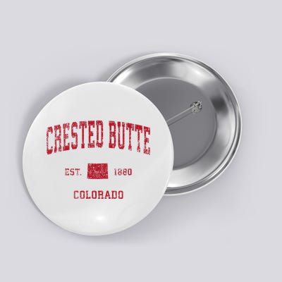 Crested Butte Colorado Co Vintage Sports Button