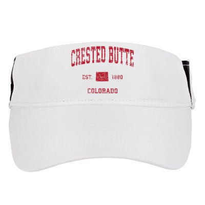 Crested Butte Colorado Co Vintage Sports Adult Drive Performance Visor