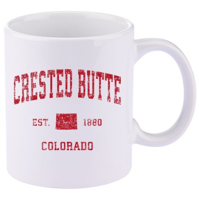 Crested Butte Colorado Co Vintage Sports 11oz C Handle Ceramic Mug