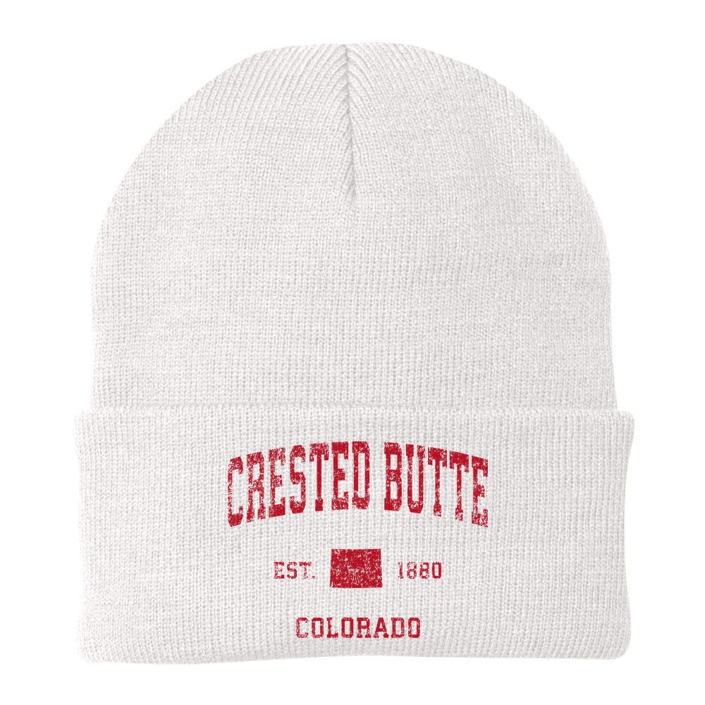 Crested Butte Colorado Co Vintage Sports Beanie