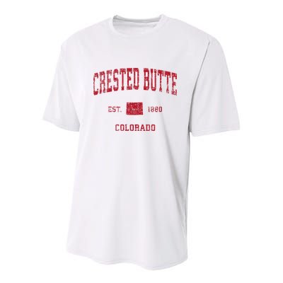 Crested Butte Colorado Co Vintage Sports Youth Performance Sprint T-Shirt