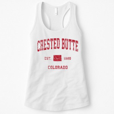 Crested Butte Colorado Co Vintage Sports Womens Tank Top
