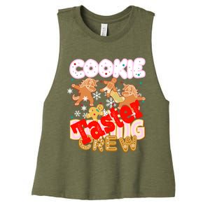 Cookie Baking Crew Authentic Christmas Baker Team Taster Gift Women's Racerback Cropped Tank