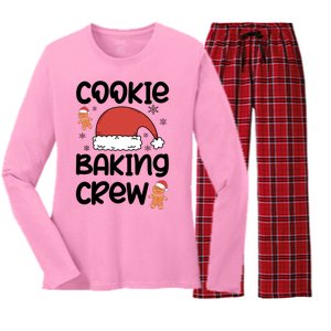 Cookie Baking Crew Christmas Family Matching Xmas Party Gift Women's Long Sleeve Flannel Pajama Set 