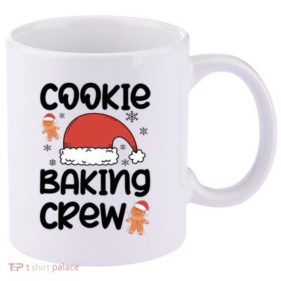 Cookie Baking Crew Christmas Family Matching Xmas Party Gift 11oz C Handle Ceramic Mug