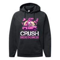 Crush Breast Cancer Awareness Monster Truck Performance Fleece Hoodie