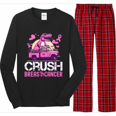 Crush Breast Cancer Awareness Monster Truck Long Sleeve Pajama Set