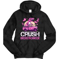 Crush Breast Cancer Awareness Monster Truck Tie Dye Hoodie