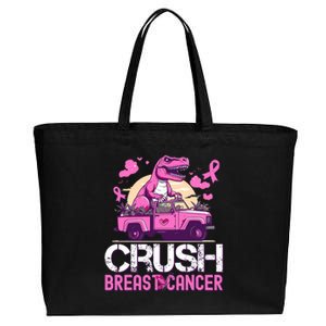 Crush Breast Cancer Awareness Monster Truck Cotton Canvas Jumbo Tote