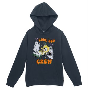 Code Boo Crew Funny Ghost Nurse Halloween Costume Nursing Urban Pullover Hoodie