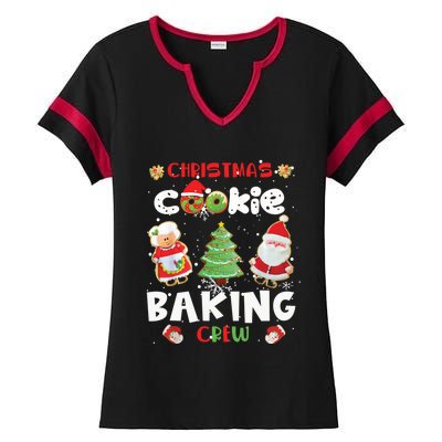 Cookie Baking Crew Christmas Gift Ladies Halftime Notch Neck Tee