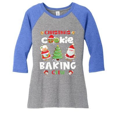 Cookie Baking Crew Christmas Gift Women's Tri-Blend 3/4-Sleeve Raglan Shirt