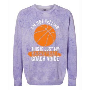 Cool Basketball Coach Basketball Coaching Voice Colorblast Crewneck Sweatshirt