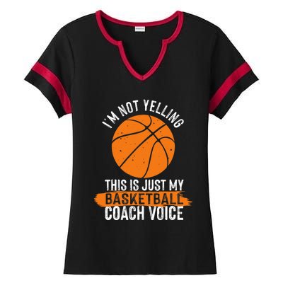 Cool Basketball Coach Basketball Coaching Voice Ladies Halftime Notch Neck Tee