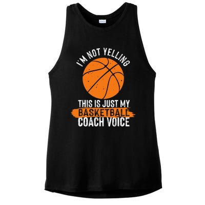 Cool Basketball Coach Basketball Coaching Voice Ladies PosiCharge Tri-Blend Wicking Tank