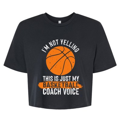 Cool Basketball Coach Basketball Coaching Voice Bella+Canvas Jersey Crop Tee