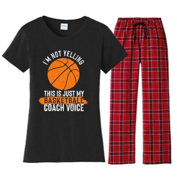 Cool Basketball Coach Basketball Coaching Voice Women's Flannel Pajama Set