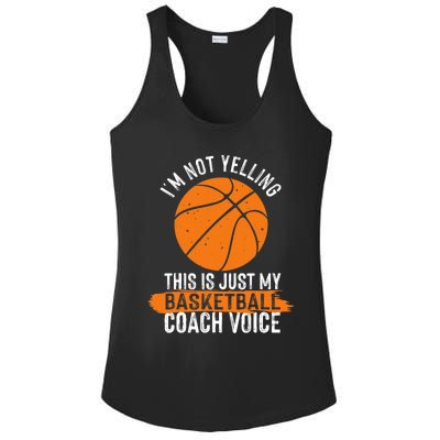 Cool Basketball Coach Basketball Coaching Voice Ladies PosiCharge Competitor Racerback Tank