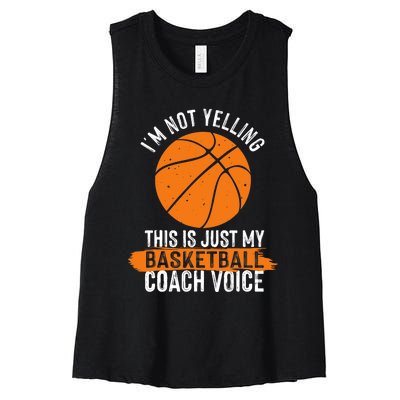 Cool Basketball Coach Basketball Coaching Voice Women's Racerback Cropped Tank