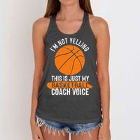 Cool Basketball Coach Basketball Coaching Voice Women's Knotted Racerback Tank