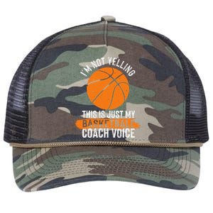 Cool Basketball Coach Basketball Coaching Voice Retro Rope Trucker Hat Cap