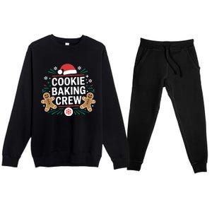 Cookie Baking Crew Funny Xmas Baking Lover Christmas Premium Crewneck Sweatsuit Set