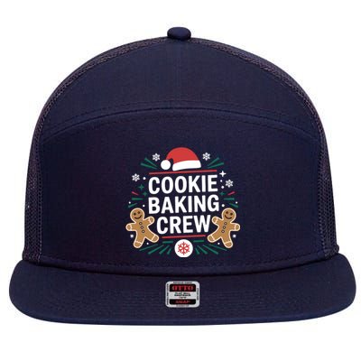 Cookie Baking Crew Funny Xmas Baking Lover Christmas 7 Panel Mesh Trucker Snapback Hat