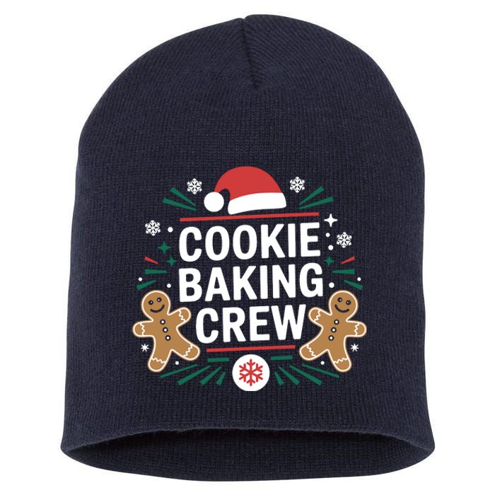 Cookie Baking Crew Funny Xmas Baking Lover Christmas Short Acrylic Beanie