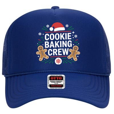 Cookie Baking Crew Funny Xmas Baking Lover Christmas High Crown Mesh Back Trucker Hat