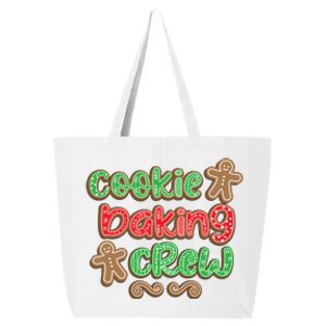 Cookie Baking Crew Christmas Holiday Bakers Gingerbread Gift 25L Jumbo Tote