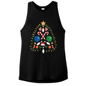 Cute Bowling Christmas Tree Lights Xmas Gift Gift Ladies PosiCharge Tri-Blend Wicking Tank