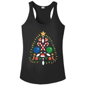 Cute Bowling Christmas Tree Lights Xmas Gift Gift Ladies PosiCharge Competitor Racerback Tank