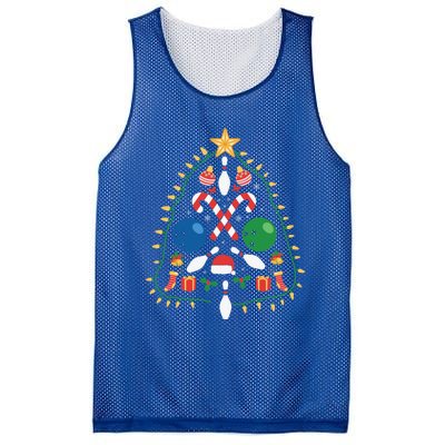 Cute Bowling Christmas Tree Lights Xmas Gift Gift Mesh Reversible Basketball Jersey Tank