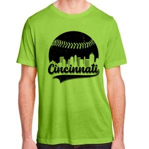 Cincinnati Baseball City Skyline Adult ChromaSoft Performance T-Shirt