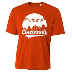 Cincinnati Baseball City Skyline Cooling Performance Crew T-Shirt