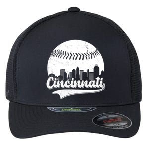 Cincinnati Baseball City Skyline Flexfit Unipanel Trucker Cap