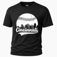 Cincinnati Baseball City Skyline Cooling Performance Crew T-Shirt