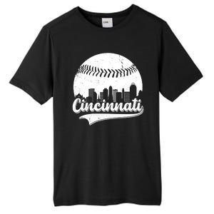 Cincinnati Baseball City Skyline Tall Fusion ChromaSoft Performance T-Shirt