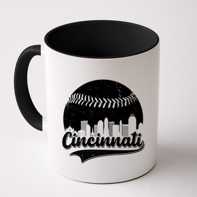 Cincinnati Baseball City Skyline Mug