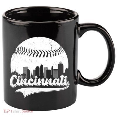 Cincinnati Baseball City Skyline 11oz C Handle Ceramic Mug