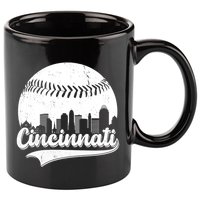 Cincinnati Baseball City Skyline 11oz C Handle Ceramic Mug