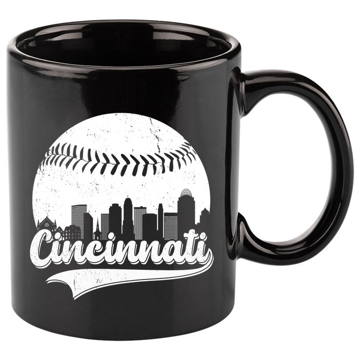 Cincinnati Baseball City Skyline 11oz C Handle Ceramic Mug