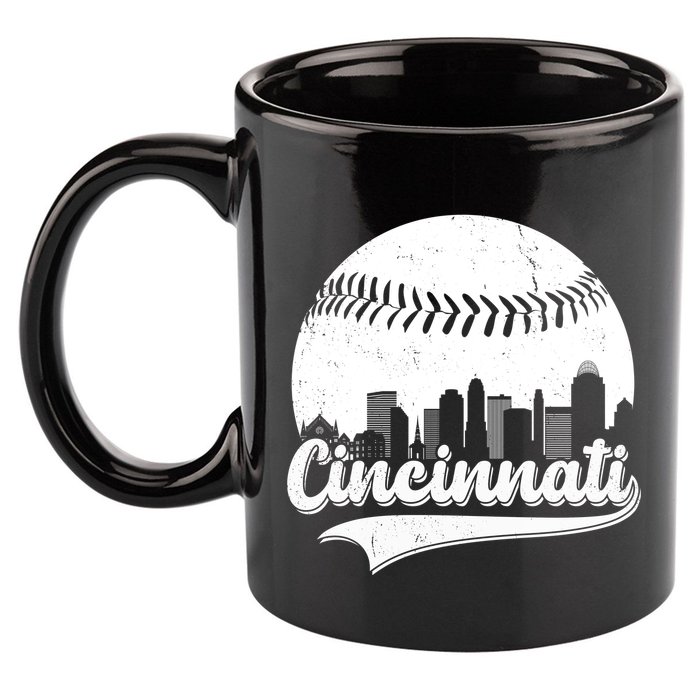 Cincinnati Baseball City Skyline 11oz C Handle Ceramic Mug