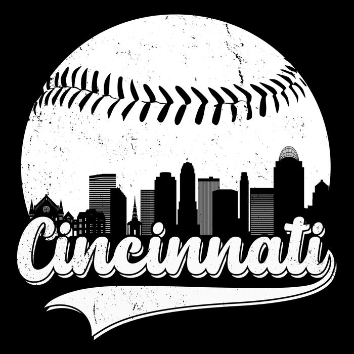 Cincinnati Baseball City Skyline 16 in Basic Backpack