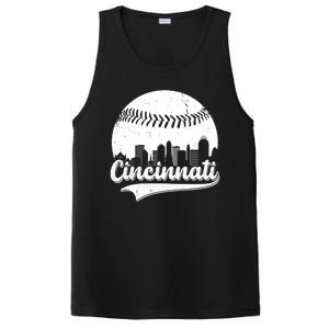 Cincinnati Baseball City Skyline PosiCharge Competitor Tank