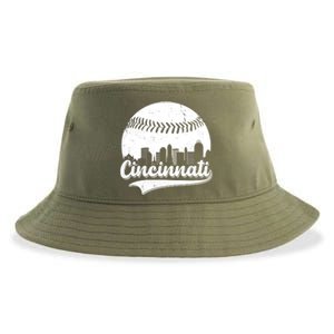 Cincinnati Baseball City Skyline Sustainable Bucket Hat