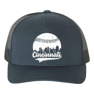 Cincinnati Baseball City Skyline Yupoong Adult 5-Panel Trucker Hat