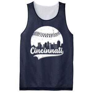 Cincinnati Baseball City Skyline Mesh Reversible Basketball Jersey Tank